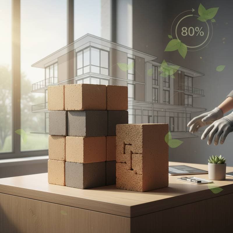 Zero-Cement Bricks Cut Carbon by 80% in 2025
