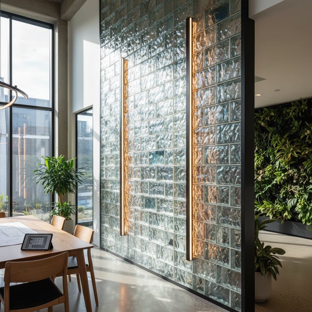 Recycled Glass Bricks Bring Light to Green Building