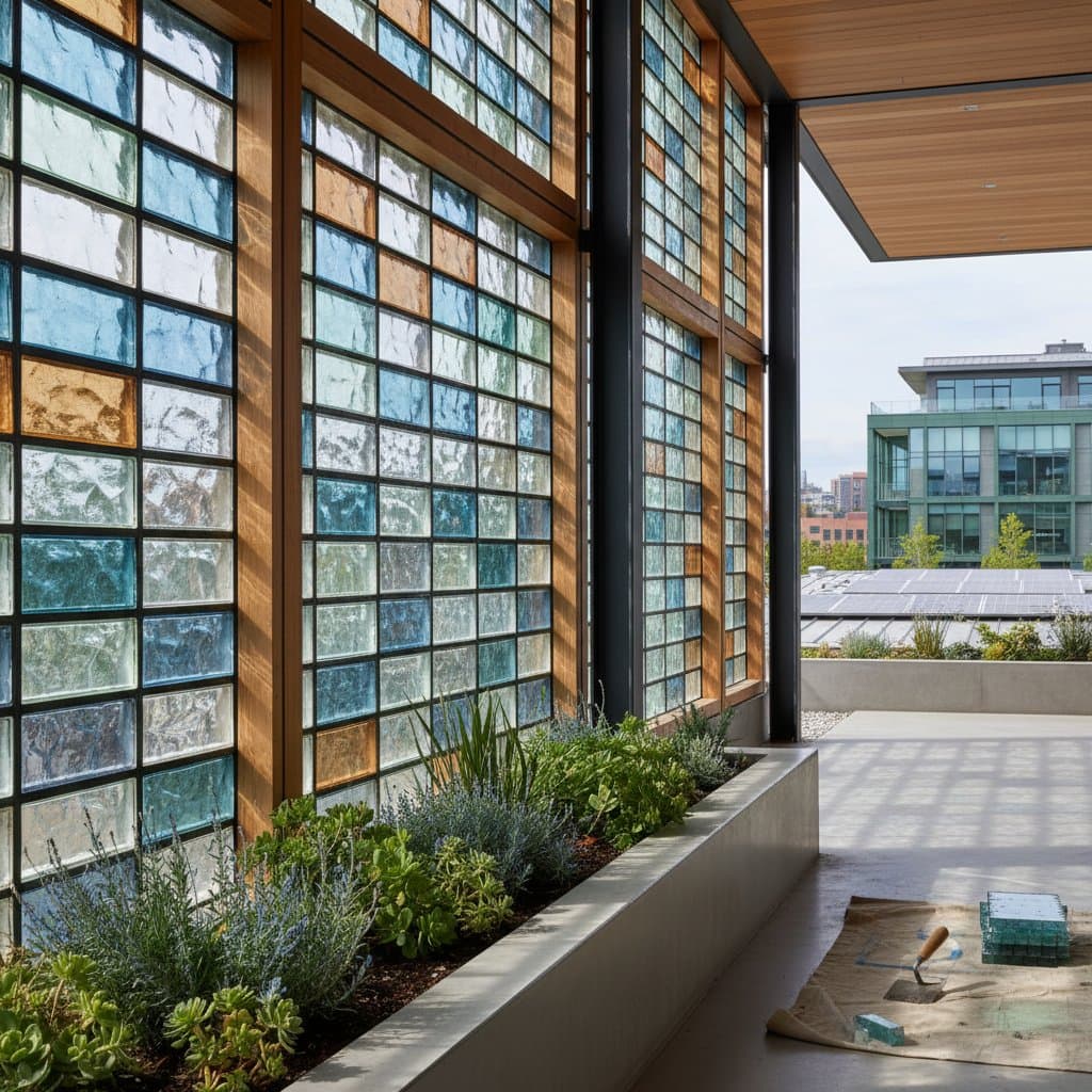 Recycled Glass Bricks Bring Light and Cut Waste